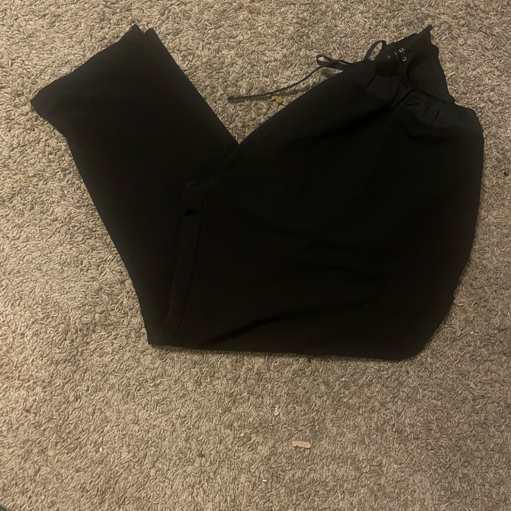 Black Joggers with Elastic Cuffs